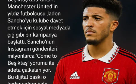 “Sosyal Medyada Transfer Ateşi: Sancho’ya ‘Come to Beşiktaş’ Çağrısı”